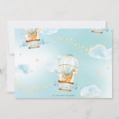 Heißluftballon Birthday Jungle Animals Boy Foto Dankeskarte (Rückseite)