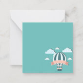 Heißluftballon Birthday Mitteilungskarte (Rückseite)