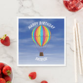 Heißluftballon Birthday Serviette (Beispiel)