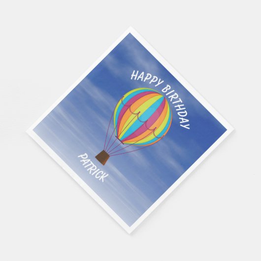 Heißluftballon Birthday Serviette (Ecke)