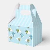 Heißluftballon Blau und Grüne Wolke Geschenkschachtel (Rückseite)