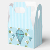 Heißluftballon Blau und Grüne Wolke Geschenkschachtel (Geöffnet)