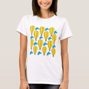Heißluftballon Blaue Wolken Heißluftballon T-Shirt