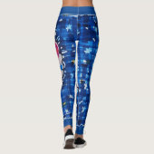 Heißluftballon Blauer Himmel Leggings (Rückseite)