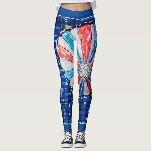 Heißluftballon Blauer Himmel Leggings (Vorderseite)