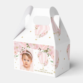 Heißluftballon Blush Pink Foto Vielen Dank Geschenkschachtel