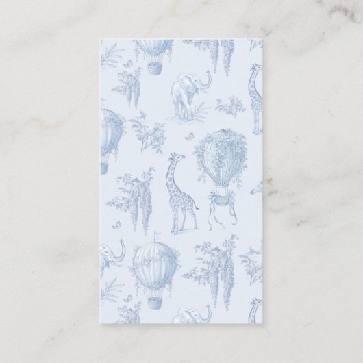 Heißluftballon Bogen Schleppkarte Begleitkarte (Rückseite)