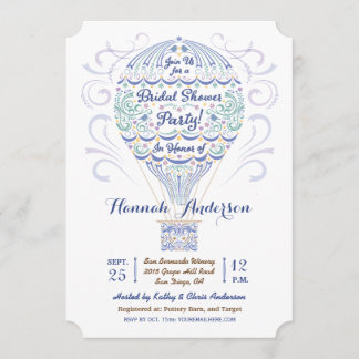 Heißluftballon Bridal Dusche Einladung II