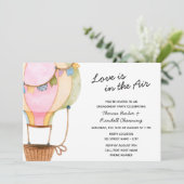 Heißluftballon Bridal Einladung (Stehend Vorderseite)