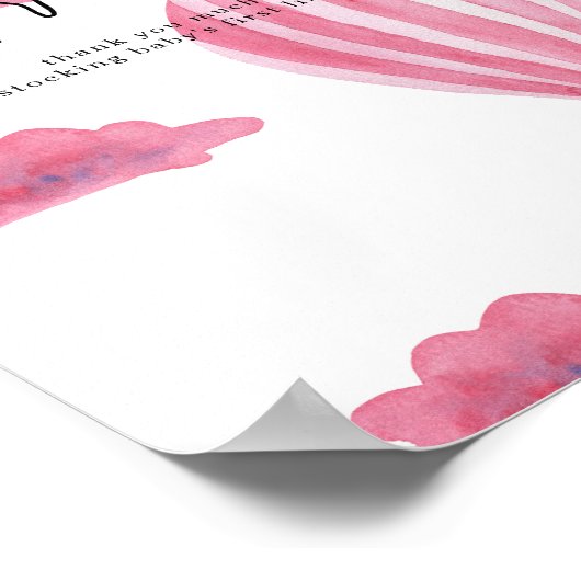 Heißluftballon - Bücher für das Baby Poster (Ecke)