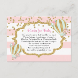 Heißluftballon Bücher für Kinder bringen Bucheinsa Begleitkarte