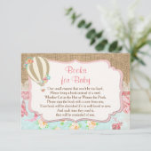 Heißluftballon Bücher für Kinder bringen Bucheinsa Begleitkarte (Stehend Vorderseite)