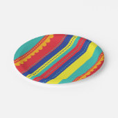 Heißluftballon Bunte Geburtstagsparty Pappteller (Schrägansicht)