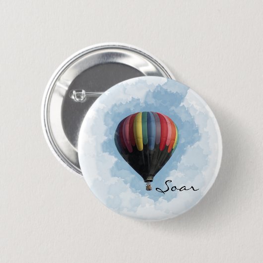 Heißluftballon Button (Vorne & Hinten)
