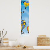 Heißluftballon Clear Growth Chart Poster (Küche)