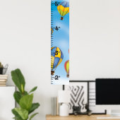 Heißluftballon Clear Growth Chart Poster (Heimbüro)