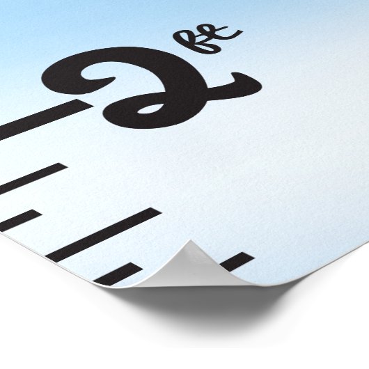 Heißluftballon Clear Growth Chart Poster (Ecke)