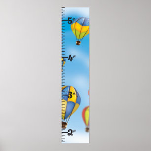 Heißluftballon Clear Growth Chart Poster