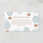Heißluftballon Cloud Books für Babydusche Begleitkarte (Vorderseite)