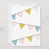 Heißluftballon & Cloud Gender Neutral Baby Dusche Einladung (Rückseite)