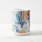 Heißluftballon Daddy bunt Wasserfarbe Tasse (Mittel)