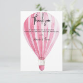 Heißluftballon Danke Babydusche (Stehend Vorderseite)