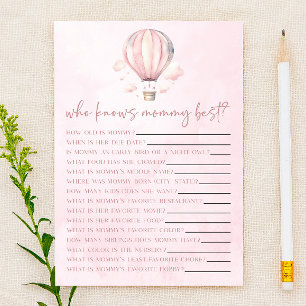 Heißluftballon, der Mommy Baby Shower Game kennt