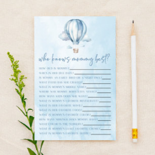 Heißluftballon, der Mommy Baby Shower Game kennt