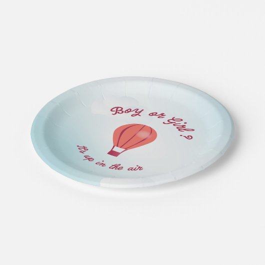 Heißluftballon der Papierplatte Pappteller (Schrägansicht)