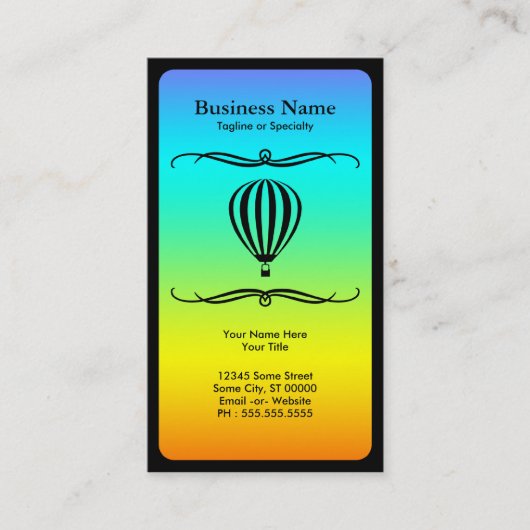 Heißluftballon des Mod Visitenkarte (Vorderseite)