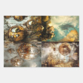 Heißluftballon-Designs & Steampunk Geschenkpapier Set (Vorderseite 2)