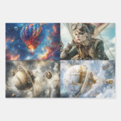 Heißluftballon-Designs & Steampunk  Geschenkpapier Set (Vorderseite 3)