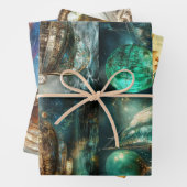 Heißluftballon-Designs & Steampunk  Geschenkpapier Set (Beispiel)