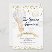 Heißluftballon die bestste Adventure Babydusche Einladung (Vorderseite)