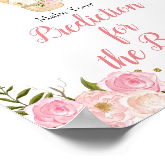 Heißluftballon Dschungel Tier Vorhersagen für Baby Poster (Ecke)