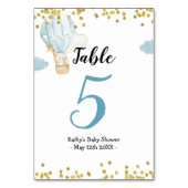 Heißluftballon Dschungeltiere Moderne Tischnummer (Vorderseite)