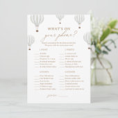 Heißluftballon-Dusche Was ist auf deinem Handyspie Einladung (Stehend Vorderseite)