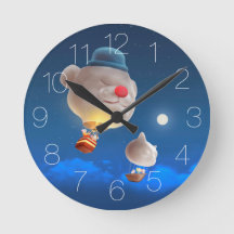 Heißluftballon-Ecke Uhr
