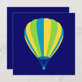 Heißluftballon Einladung (Vorne/Hinten)