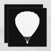 Heißluftballon Einladung (Vorne/Hinten)