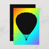 Heißluftballon Einladung (Vorne/Hinten)