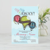 Heißluftballon-Einladung auf Hoch und Her Einladung (Stehend Vorderseite)