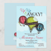 Heißluftballon-Einladung auf Hoch und Her Einladung (Vorne/Hinten)