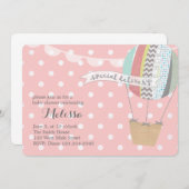 Heißluftballon-Einladung Einladung (Vorne/Hinten)