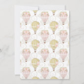 Heißluftballon Einladung Girl 1. Geburtstag (Rückseite)