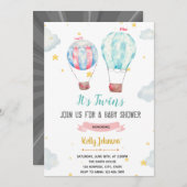 Heißluftballon - Einladung mit zwei Duschen (Vorne/Hinten)