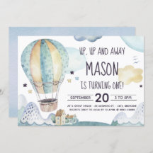 Heißluftballon Einladung zum Geburtstag