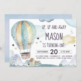 Heißluftballon Einladung zum Geburtstag