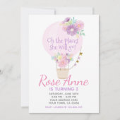 Heißluftballon Einladung zum Geburtstag (Vorderseite)