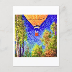 Heißluftballon eins postkarte
